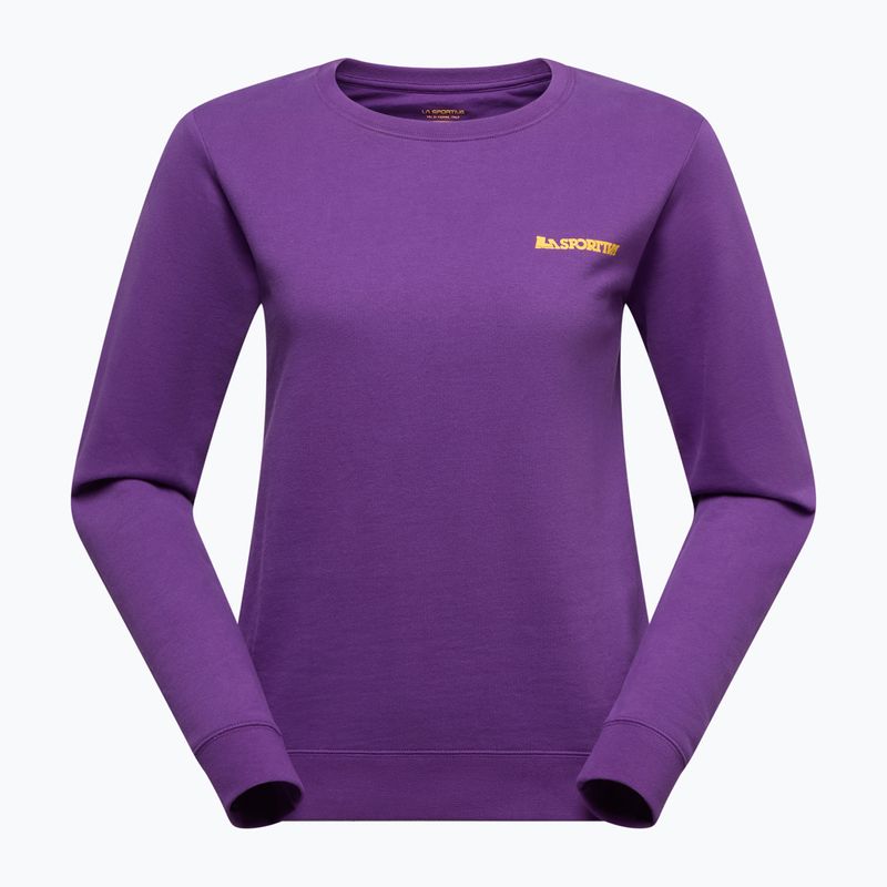 Women's sweatshirt La Sportiva Climbing On The Moon viola/giallo 3