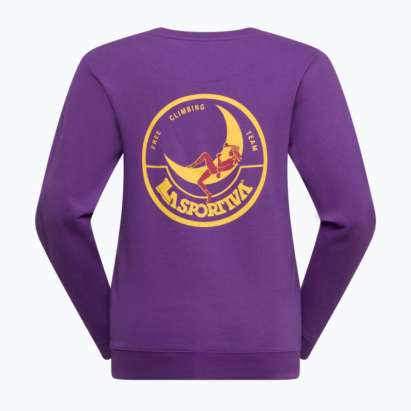 Women's sweatshirt La Sportiva Climbing On The Moon viola/giallo 4