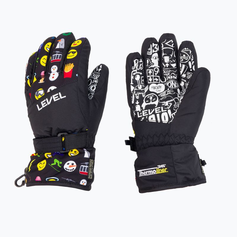 Level Junior children's ski gloves black 4152