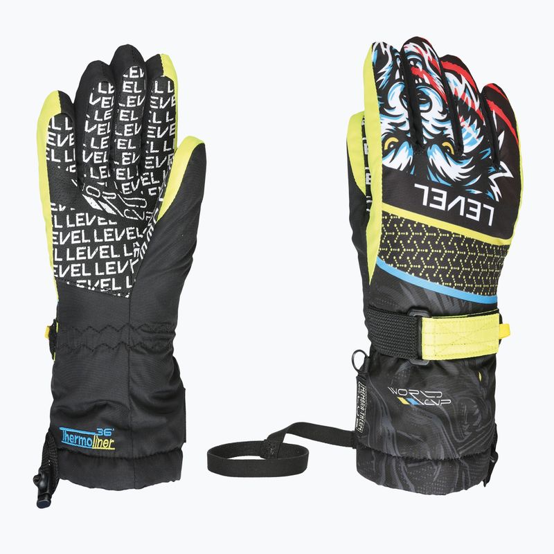Children's snowboard gloves Level Junior ninja black