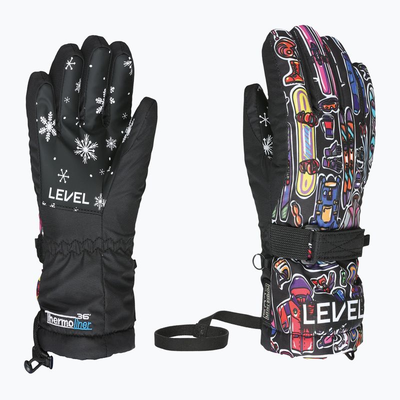Children's snowboard gloves Level Junior purple