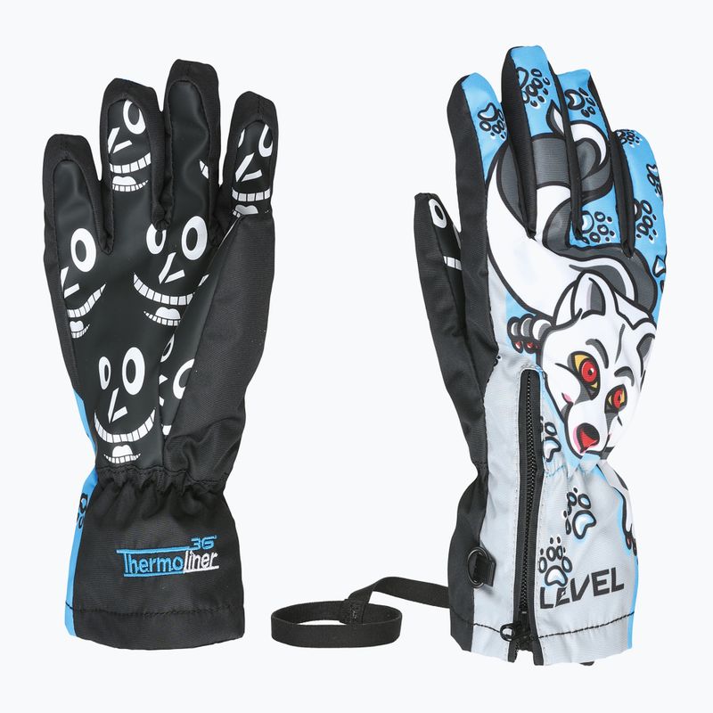 Children's ski gloves Level Lucky navy/grey