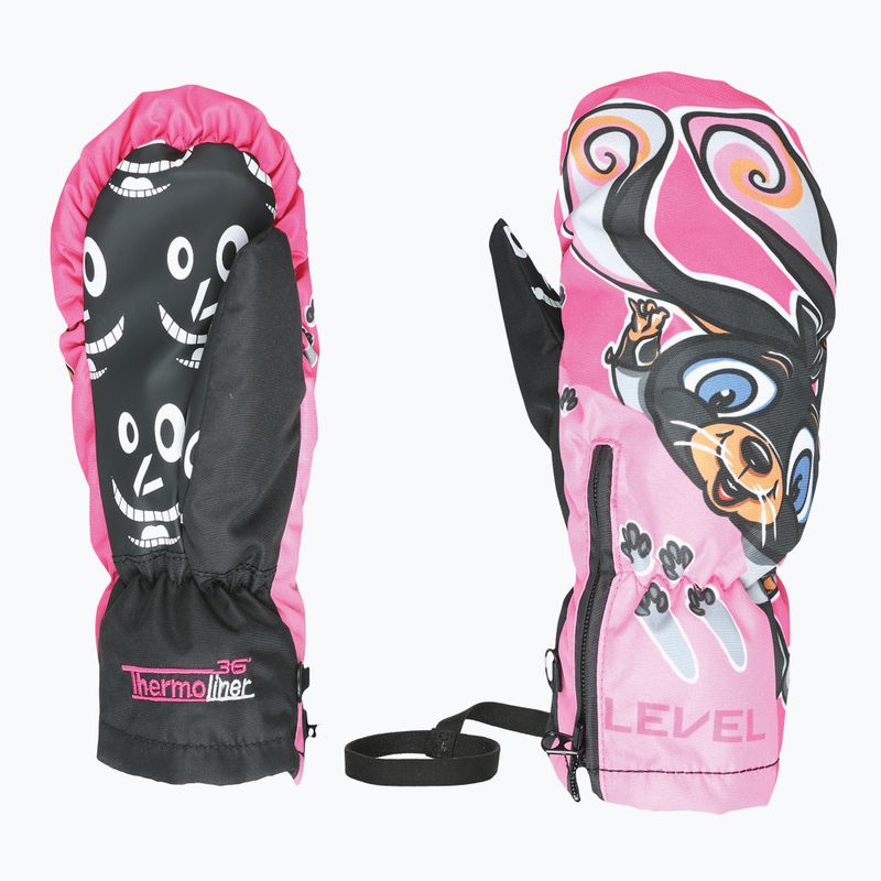 Children's ski gloves Level Lucky Mitt hot pink