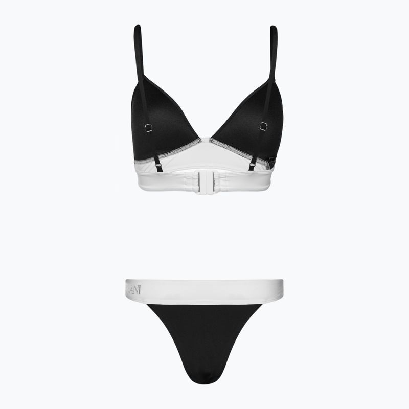 Women's two-piece swimsuit EA7 Emporio Armani Water Sports BW Maxi Logo bianco/nero 2