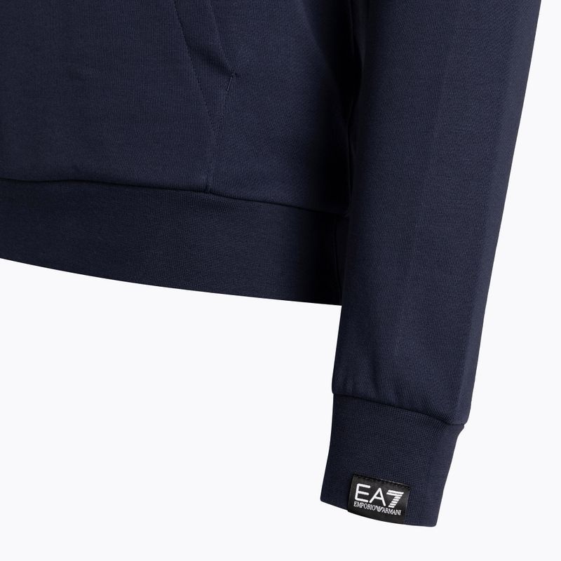 Men's EA7 Emporio Armani Train Logo Series Oversize Logo Hoodie Coft navy blue 8