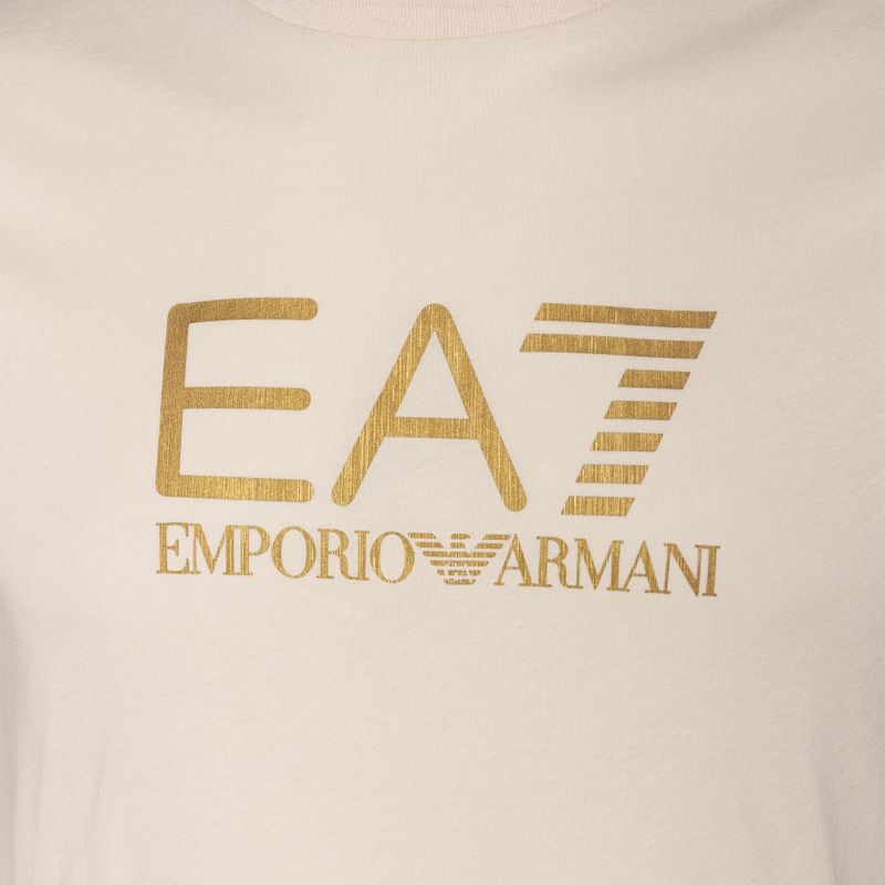 Men's EA7 Emporio Armani Train Gold Label Tee Pima Big Logo rainy day T-shirt 3