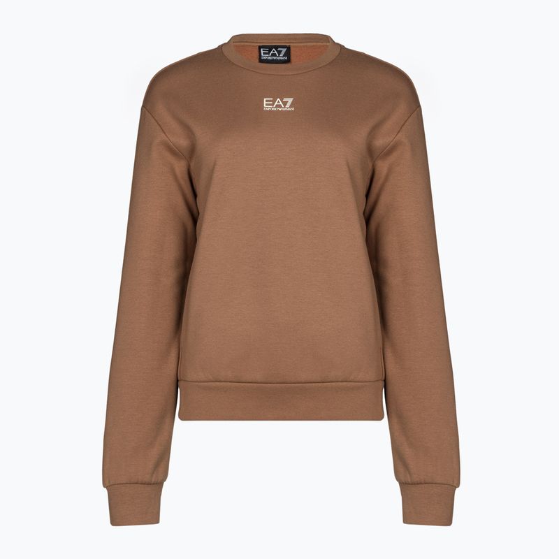 Women's EA7 Emporio Armani Train Logo Series T-Top Essential tan sweatshirt