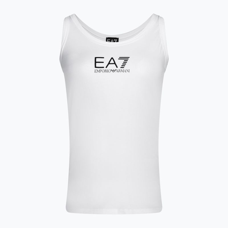 Women's tank top EA7 Emporio Armani Train Shiny white/logo black
