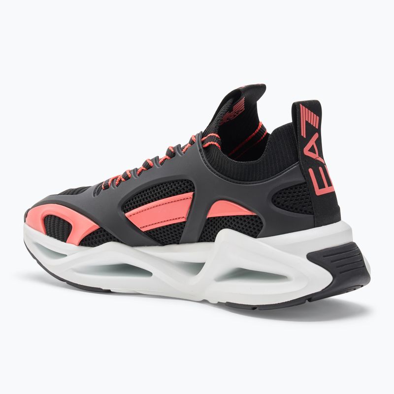 EA7 Emporio Armani Infinity Cage black/ fiery coral shoes 3