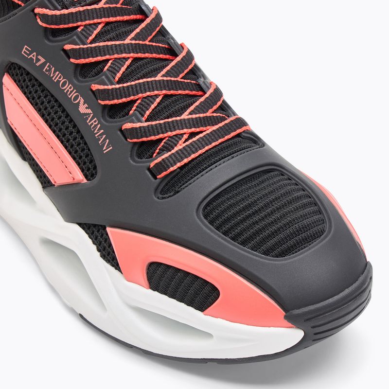 EA7 Emporio Armani Infinity Cage black/ fiery coral shoes 7