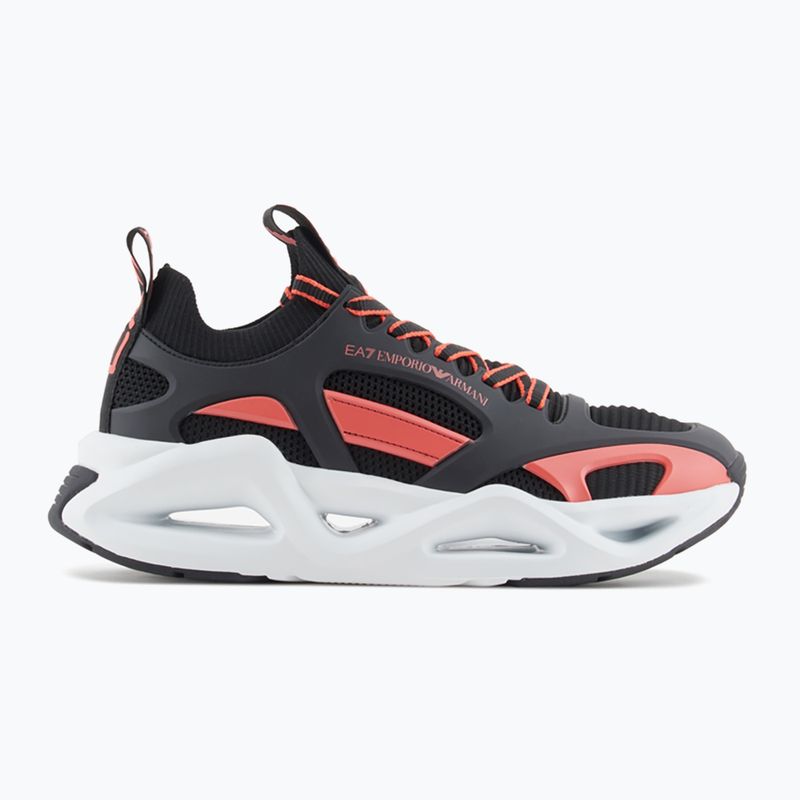 EA7 Emporio Armani Infinity Cage black/ fiery coral shoes 9