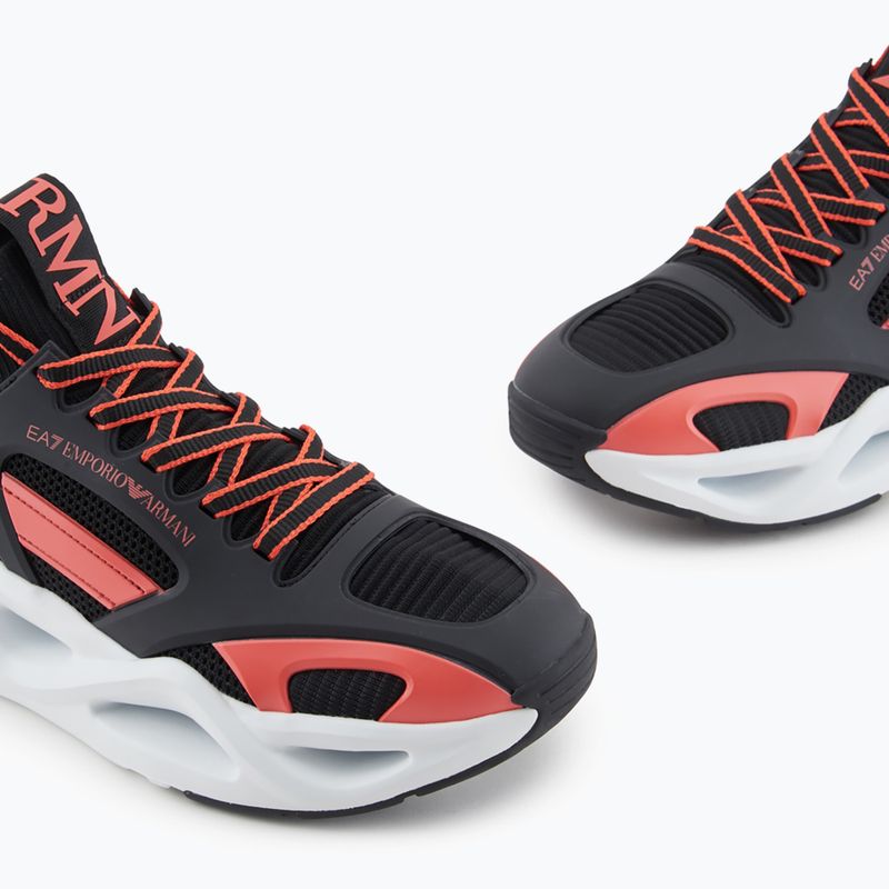 EA7 Emporio Armani Infinity Cage black/ fiery coral shoes 13
