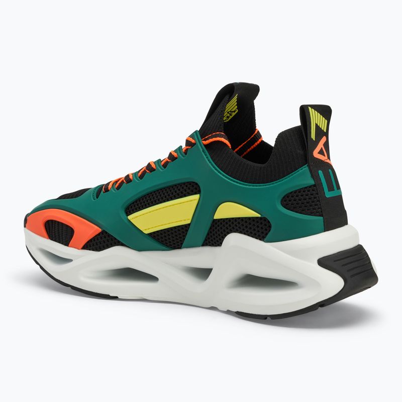 EA7 Emporio Armani Infinity Cage black/ evergreen/ orange fluo shoes 3