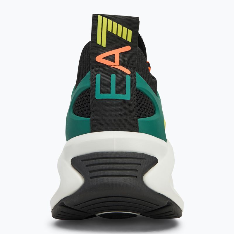 EA7 Emporio Armani Infinity Cage black/ evergreen/ orange fluo shoes 6