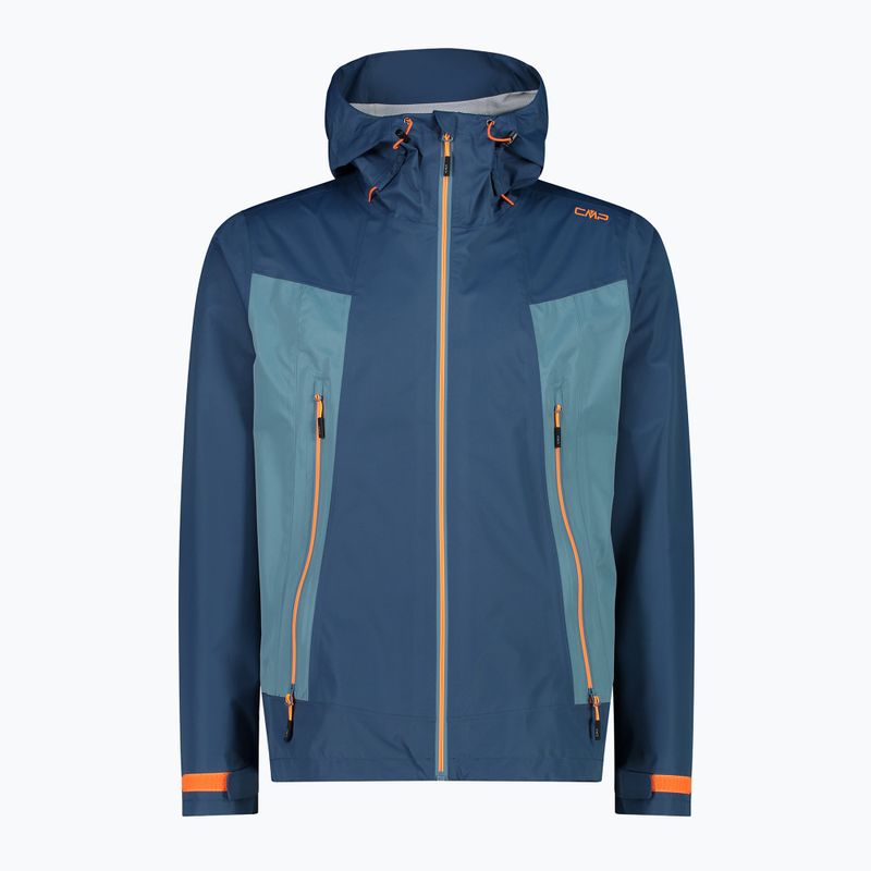 Men's CMP Fix Hood rain jacket bluesteel