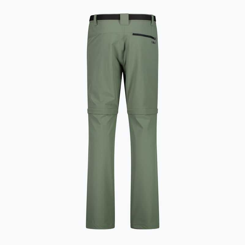 Men's CMP Zip Off salvia trekking trousers 3