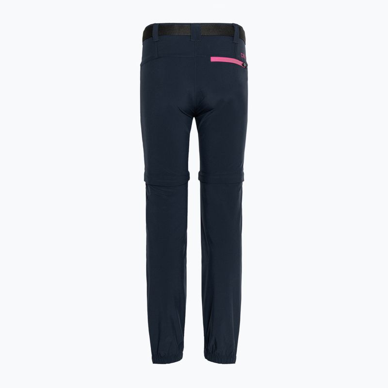 CMP children's trekking trousers Zip Off blue/fuxia 2