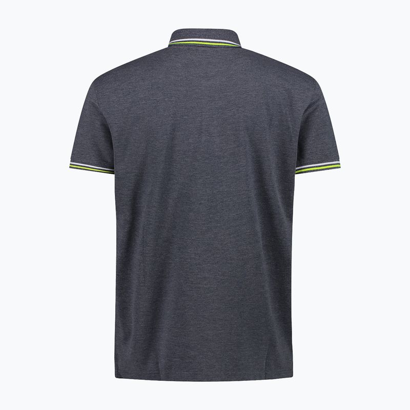 Men's polo shirt CMP 34D5987 black/blue 2