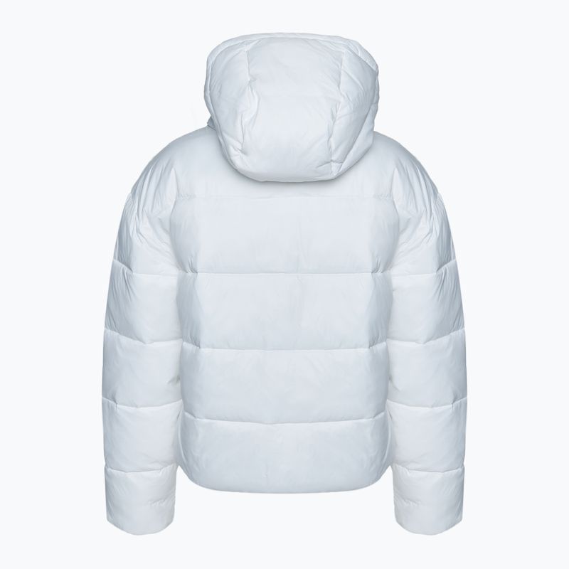 Women's EA7 Emporio Armani Train Shiny ECO Extra Padded Bomber Jacket white 2