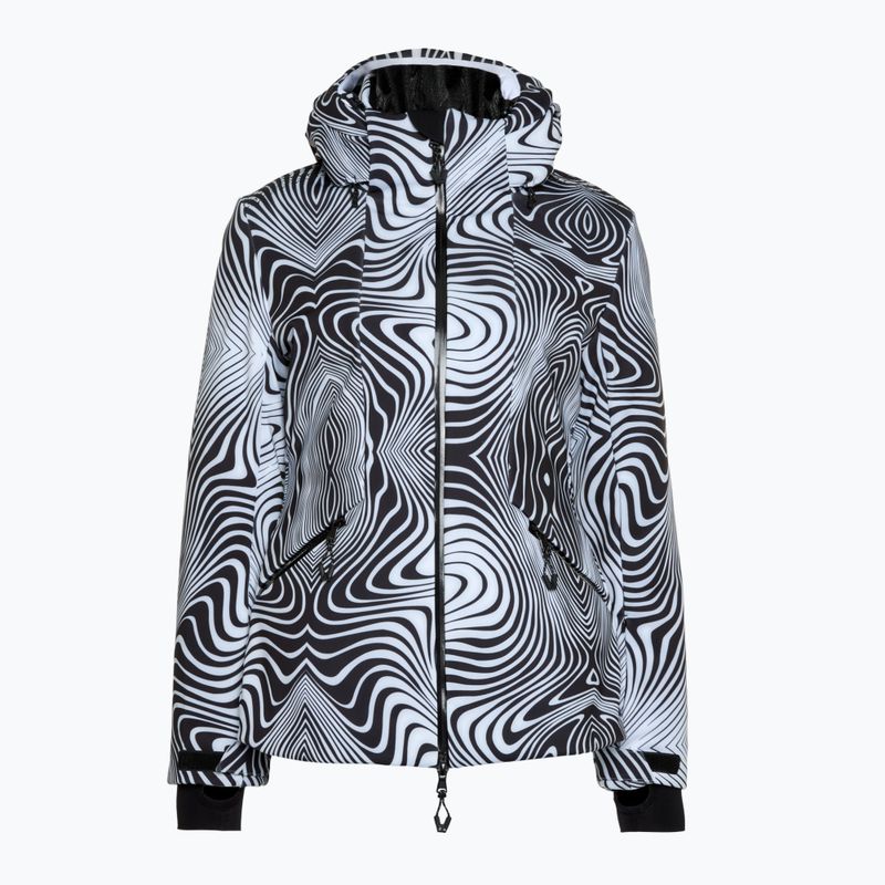 Women's Ski Jacket EA7 Emporio Armani Ski Kitzbuhel Softshell jacket fancy zebra