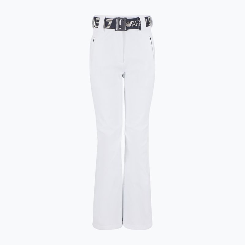 Women's ski trousers EA7 Emporio Armani Ski Kitzbuhel High Waisted Softshell white