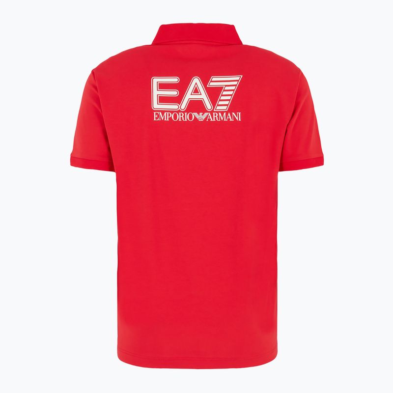 Men's EA7 Emporio Armani Train Visibility Polo salsa shirt 2