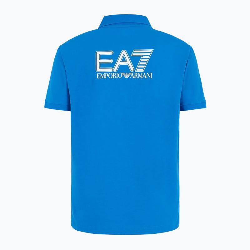 Men's EA7 Emporio Armani Train Visibility Polo shirt lapis blue 2