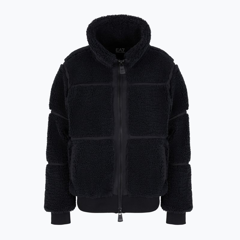 Women's EA7 Emporio Armani Train Contemporary Sport Teddy black jacket