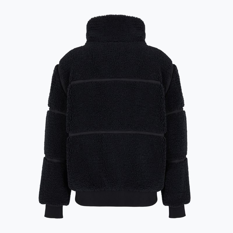 Women's EA7 Emporio Armani Train Contemporary Sport Teddy black jacket 2