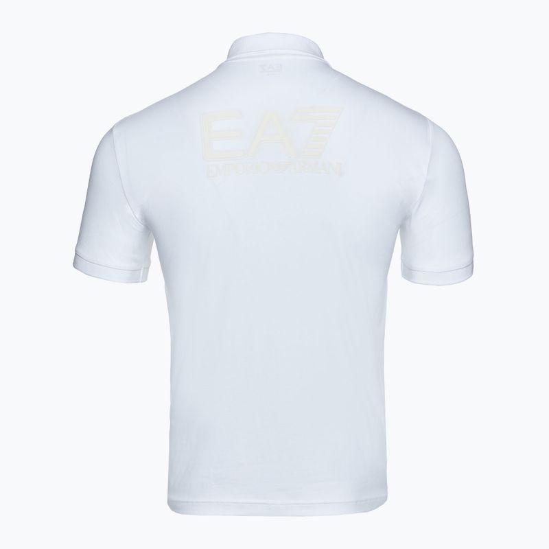 Men's EA7 Emporio Armani Train Visibility Polo white shirt 2