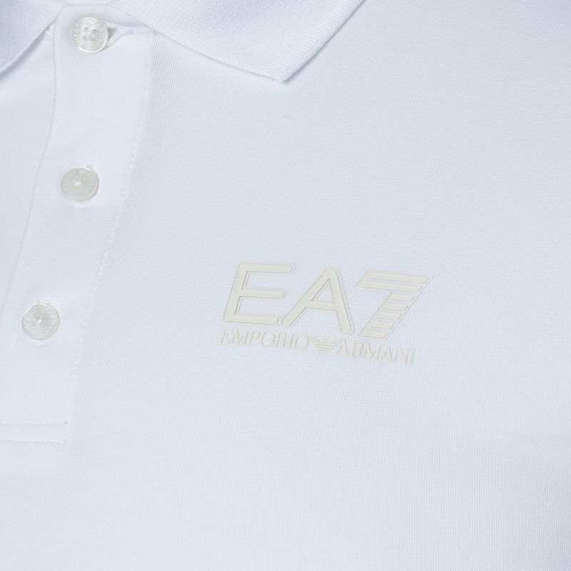 Men's EA7 Emporio Armani Train Visibility Polo white shirt 3