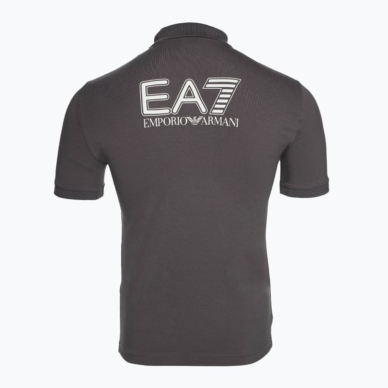 Men's EA7 Emporio Armani Train Visibility Polo volcanic glass shirt 2