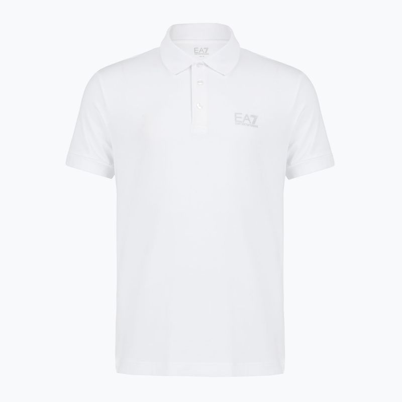 Men's EA7 Emporio Armani Core Identity Polo Shirt white / silver logo