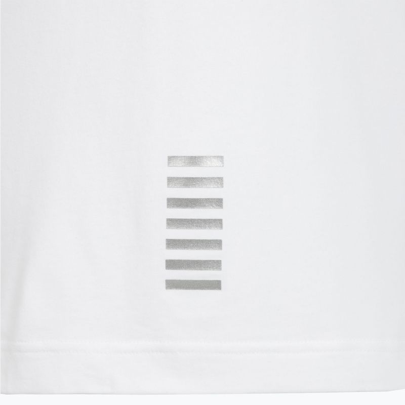 Men's EA7 Emporio Armani Core Identity Polo Shirt white / silver logo 5