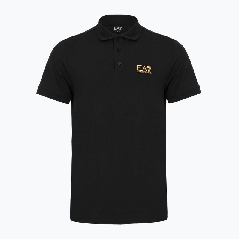 Men's EA7 Emporio Armani Core Identity Polo shirt black / gold logo