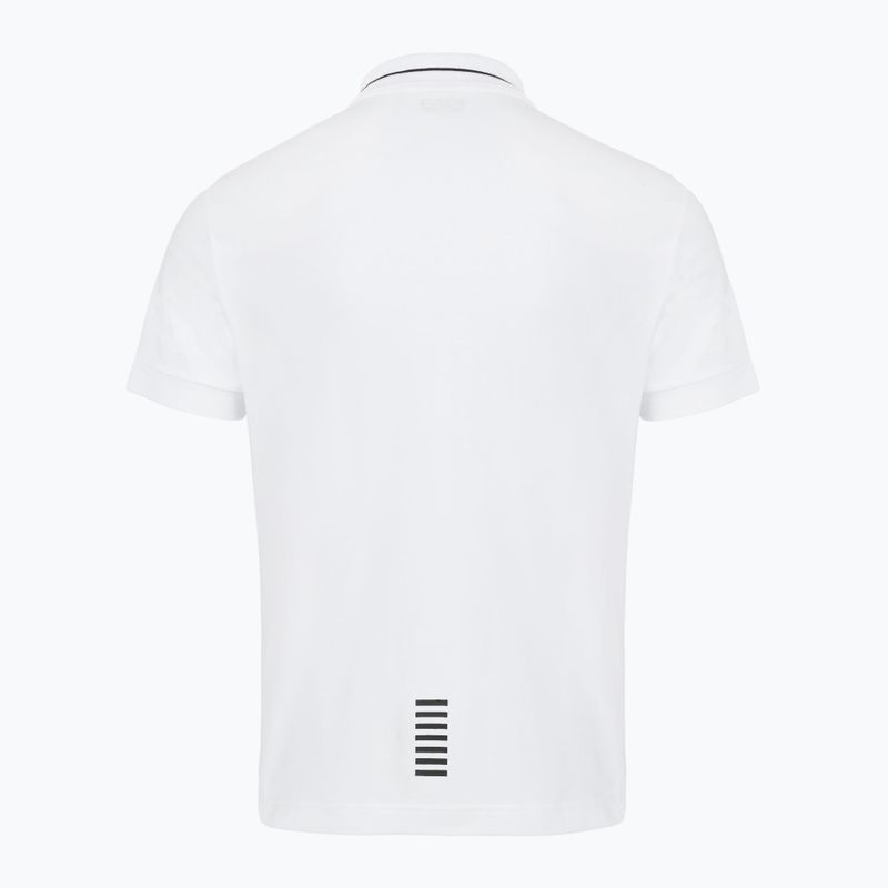 Men's EA7 Emporio Armani Core Identity Piqué Polo Shirt white 2