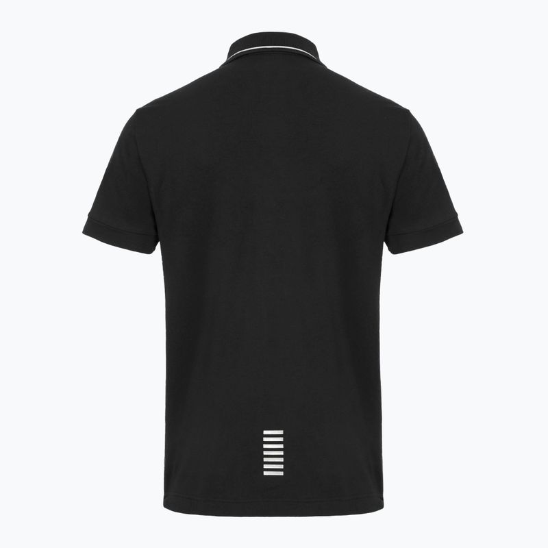 Men's EA7 Emporio Armani Core Identity Piqué Polo Shirt black 2