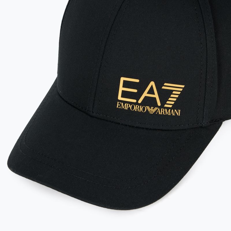 EA7 Emporio Armani TrainCore IdentityLogo black/gold baseball cap 3