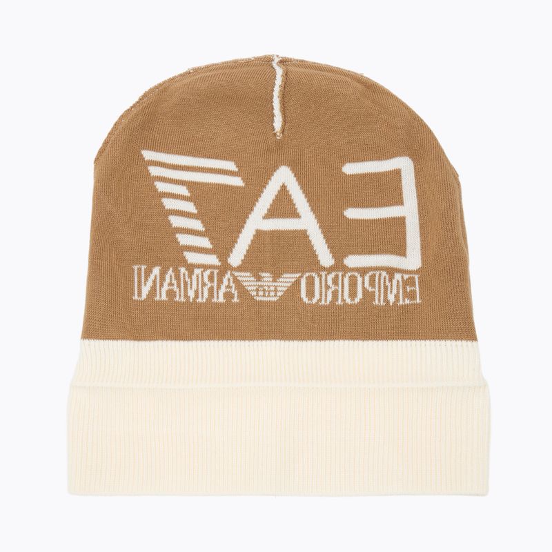 Winter hat EA7 Emporio Armani Mountain Visibility Beanie vanilla ice / tigers eye 4