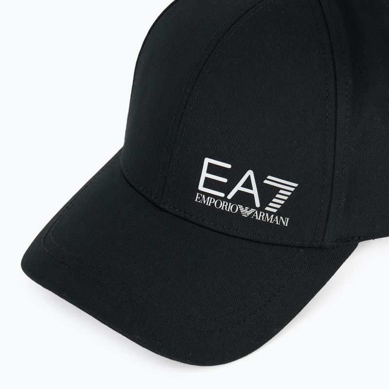 EA7 Emporio Armani TrainCore IdentityLogo black/silver baseball cap 3