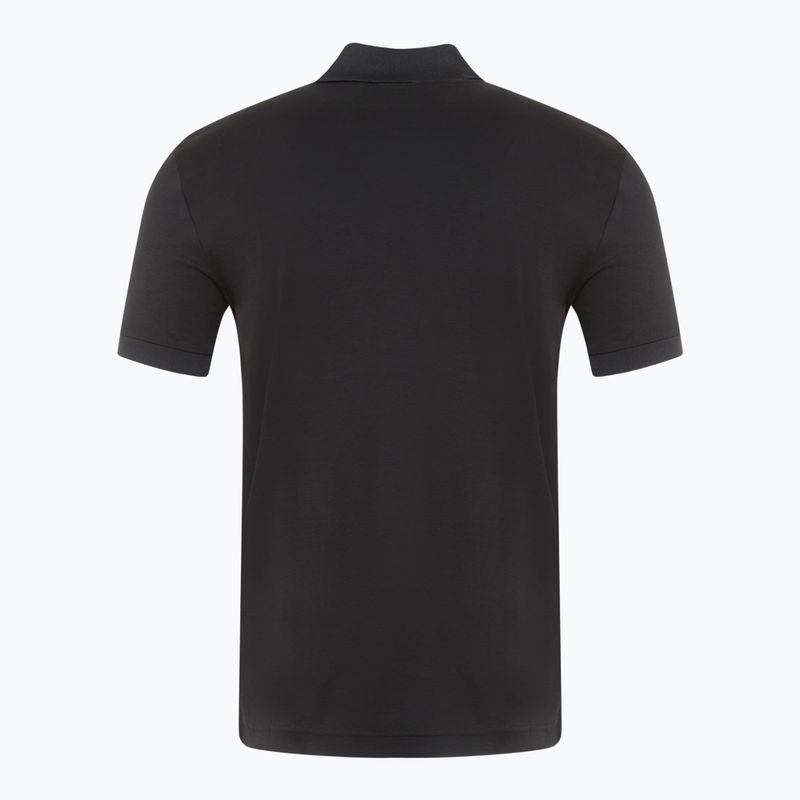 Men's EA7 Emporio Armani Train 7 Lines Polo black 0200 T-shirt 2