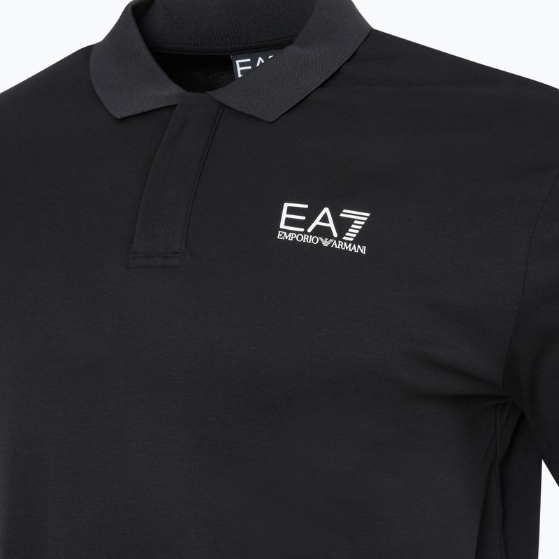 Men's EA7 Emporio Armani Train 7 Lines Polo shirt black 1200 3