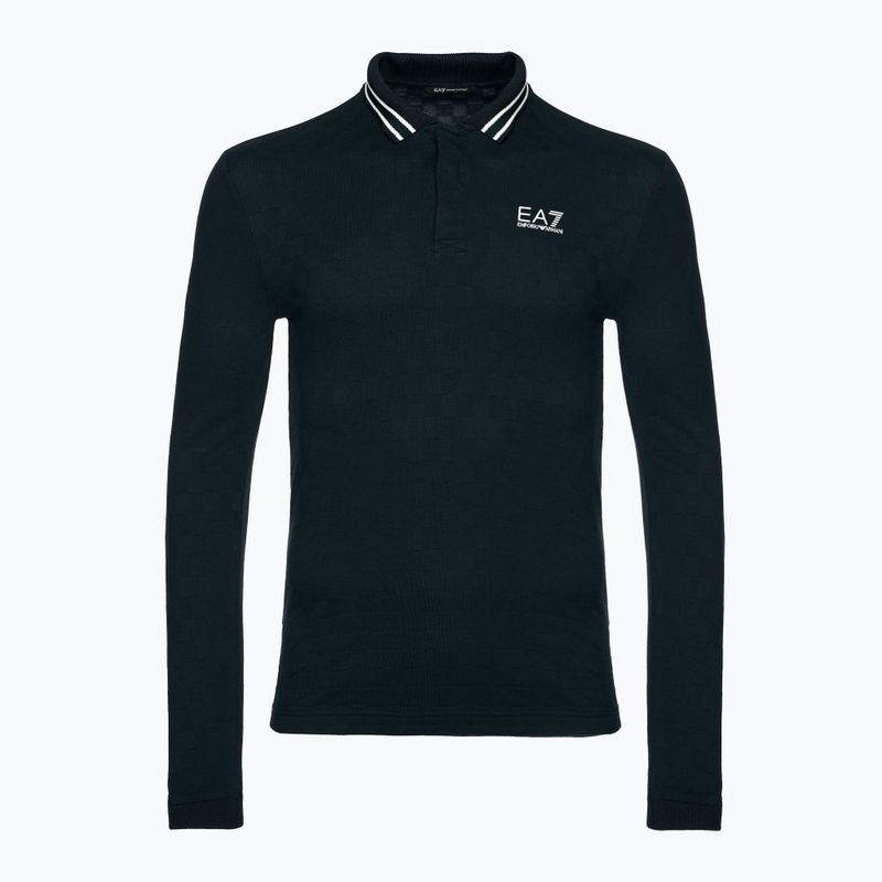 Men's longsleeve EA7 Emporio Armani Golf Pro Polo Check armani blue