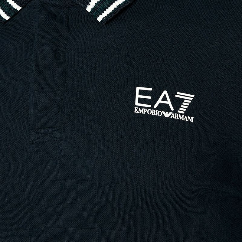 Men's longsleeve EA7 Emporio Armani Golf Pro Polo Check armani blue 3
