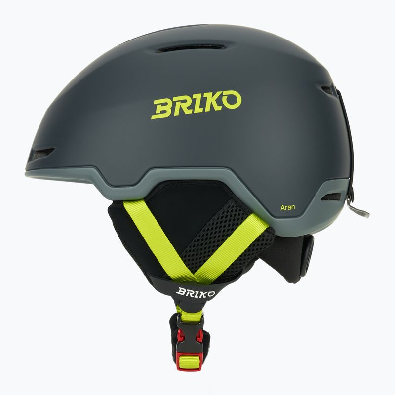 Ski helmet Briko Aran matt shark gray/light gray/electric lime 3