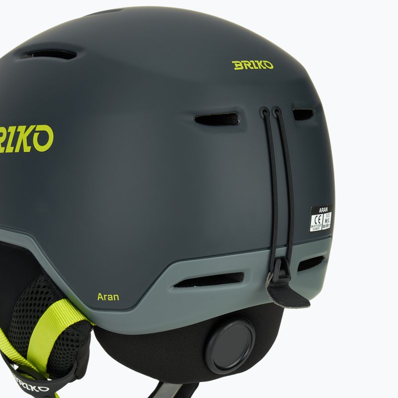 Ski helmet Briko Aran matt shark gray/light gray/electric lime 8