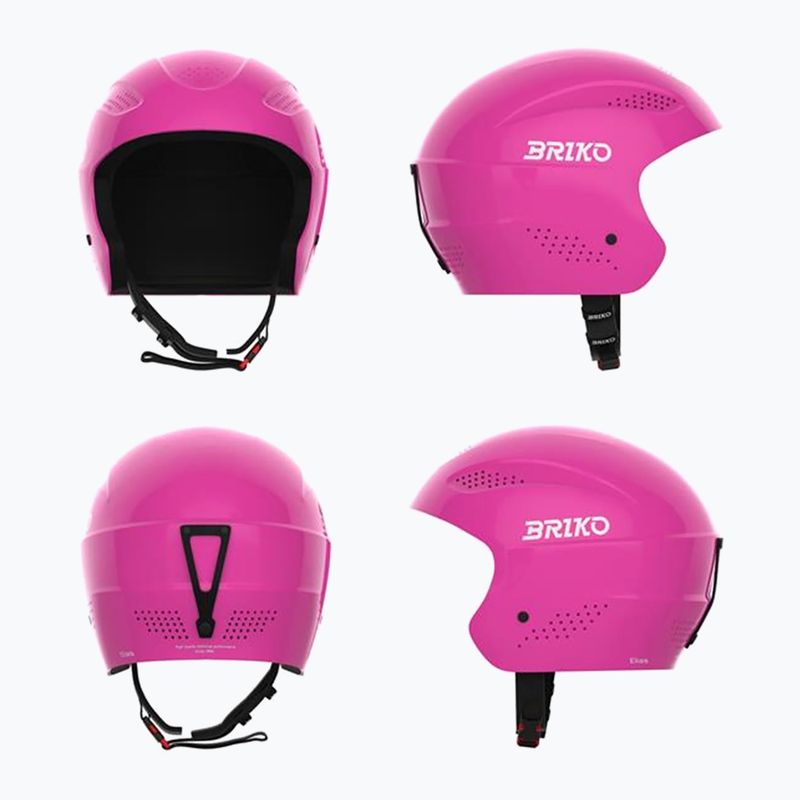 Kids' ski helmet Briko Elias Jr shiny neon pink