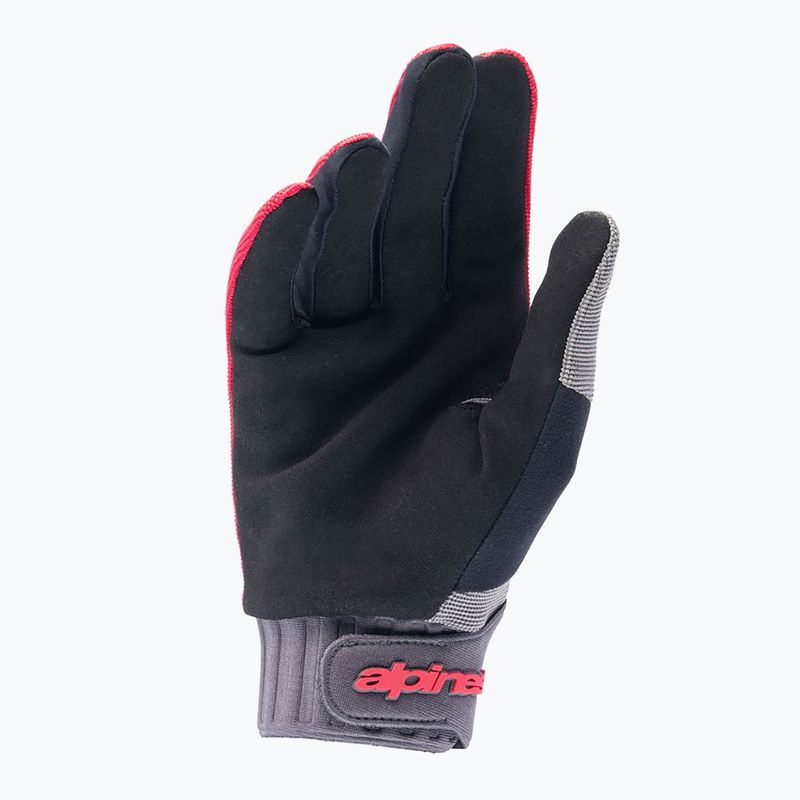 Men's cycling gloves Alpinestars A-Dura red fluo 2