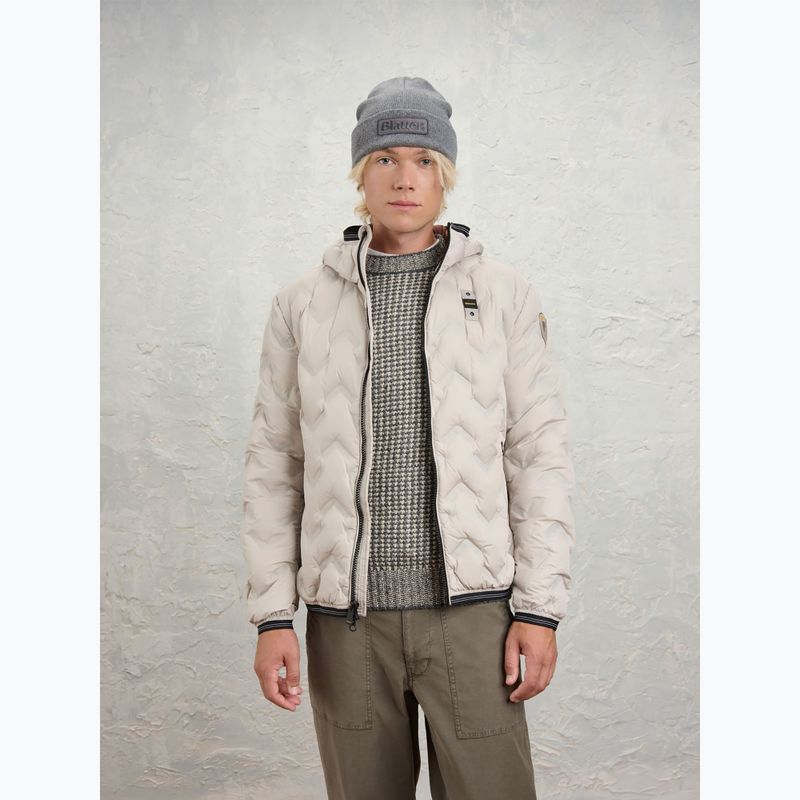 Men's jacket Blauer USA Piery grey fog inside brown mahogany 2