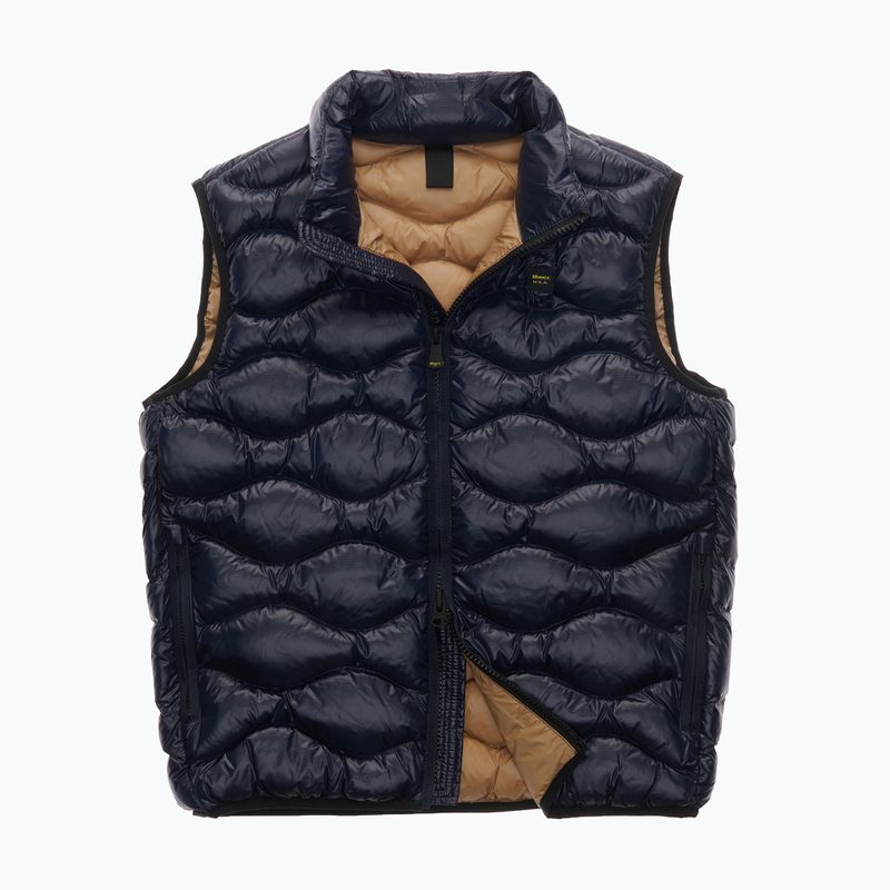 Men's gilet Blauer USA Danny black inside beige